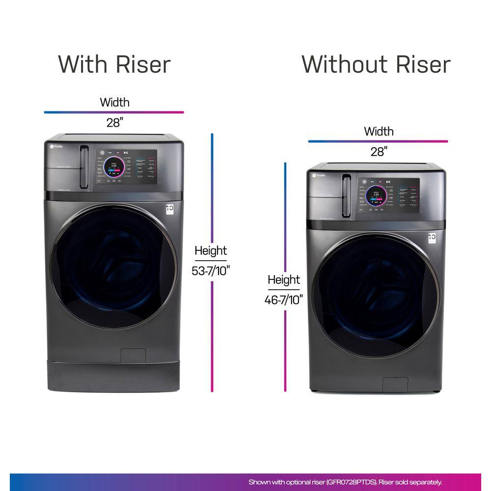 Profile 4.8 cu. ft. UltraFast Combo Washer Dryer with Ventless Heat Pump Technology in Carbon Graphite
