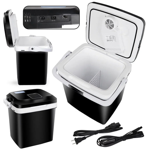 Newest Portable Iceless Thermoelectric Cooler Warmer Low Noise Car Electric Refrigerator Mini Fridge for Car Travel Trip Caming